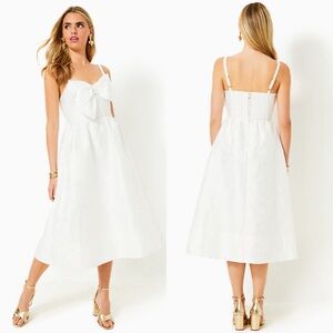 New Lilly Pulitzer Ellara Jacquard Mini Bow Dress Size 12